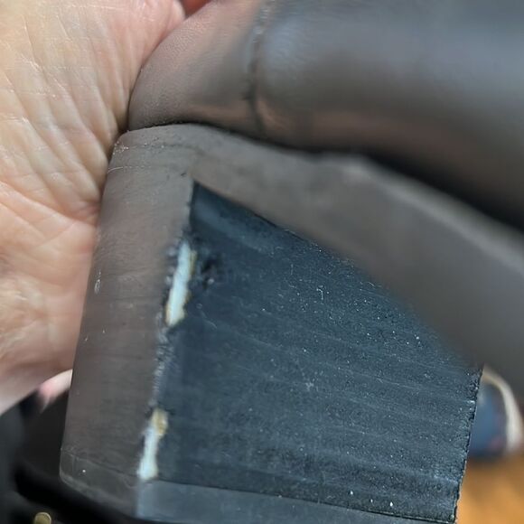 Madewell Black Leather Pauline Boot Zipper in Heel 8.5 - Picture 12 of 13